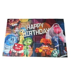 Inside Out Happy Birthday Party Backdrop